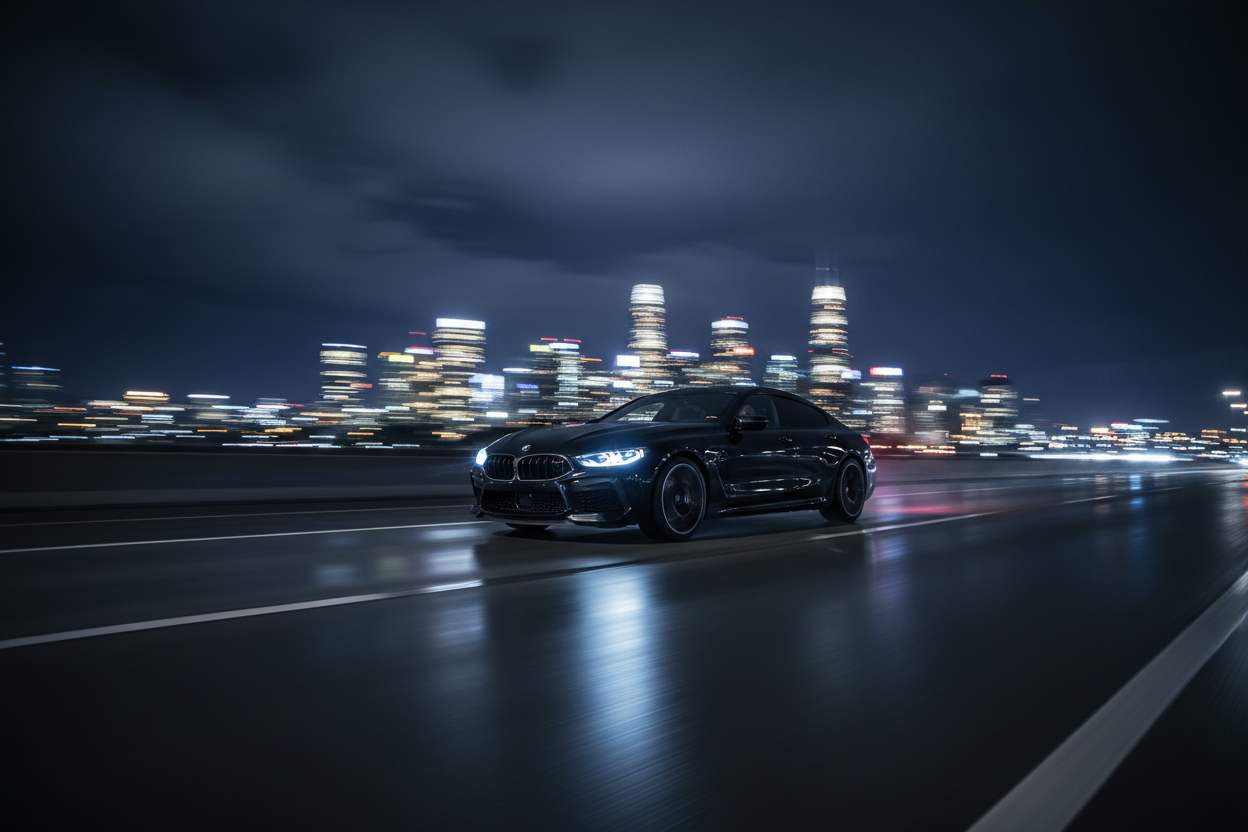 BMW M8 noć